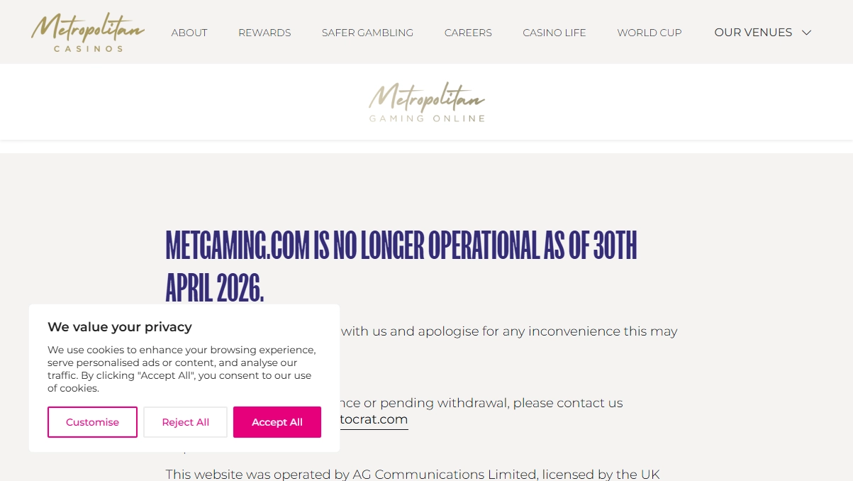 Metropolitan Gaming Casino